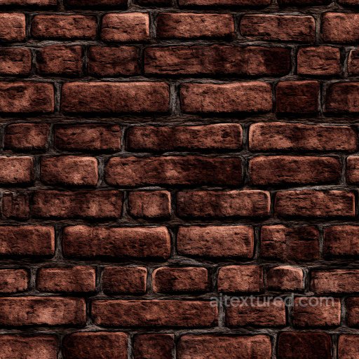 Cracked Red Brick Wall PBR Texture with Rough Surface and Mortar Gaps seamless Brick PBR texture