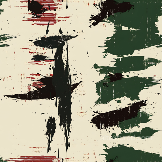 Abstract Paint Streak Camouflage PBR Texture with Earthy Green, Brown, and Beige Tones Color Camouflage texture preview