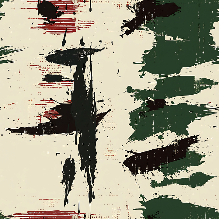 Abstract Paint Streak Camouflage with Earthy Green, Brown, and Beige To… seamless PBR texture preview