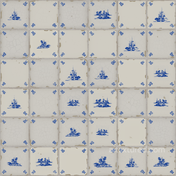 PBR Azulejos Ceramic Texture Ceramic-tile texture preview