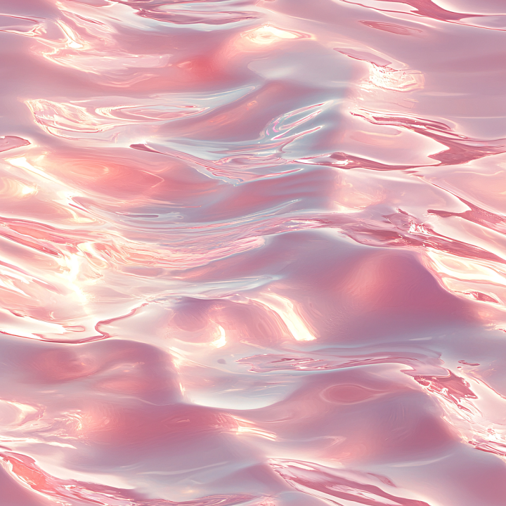 Pink Stylized Water Surface with Reflective Gloss seamless PBR texture preview