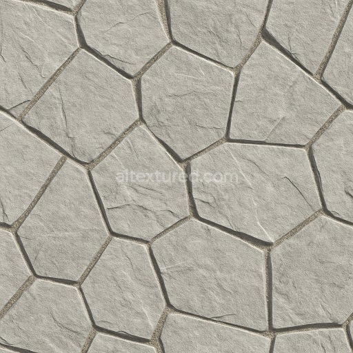 Seamless Stone PBR Texture — Decorative Stone Wall Cladding Made Irregular Polygonal Light