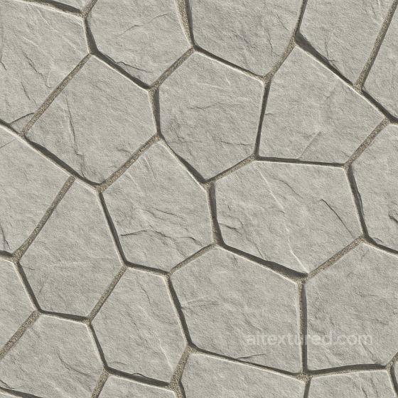Seamless Stone PBR Texture - Decorative Stone Wall Cladding Made Irregular Polygonal Light Stone texture preview