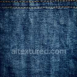 seamless Seamless 3D PBR faded denim texture with blue weave and yellow stitching texture 8k free download PBR