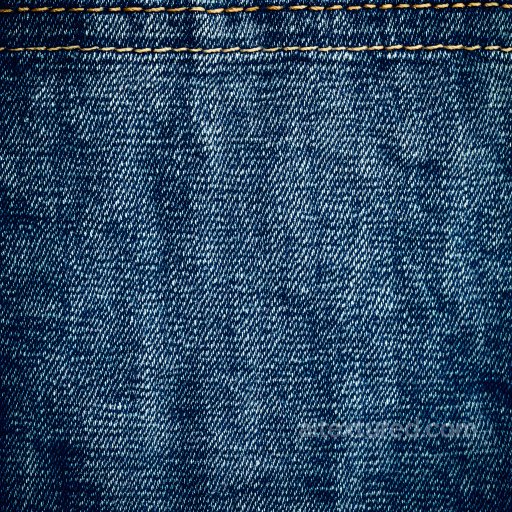 Faded Denim Texture With Blue Weave And Yellow Stitching seamless Denim jeans PBR texture