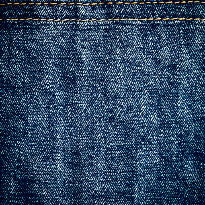 Faded Denim With Blue Weave And Yellow Stitching seamless PBR texture preview