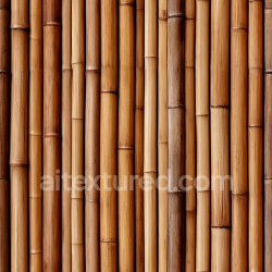 seamless Seamless 3D PBR Texture of Vertically Arranged Natural Bamboo Culms in Warm Earthy Shades texture 8k free download PBR