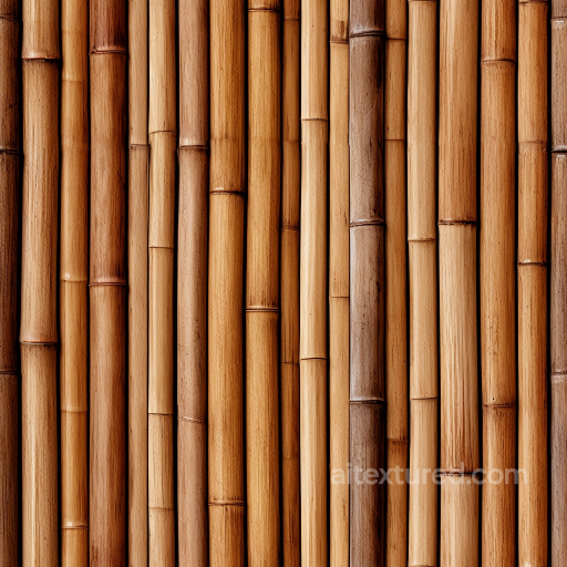 Vertically Arranged Natural Bamboo Culms in Warm Earthy Shades Seamless Texture seamless Bamboo PBR texture