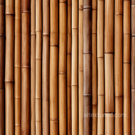 Vertically Arranged Natural Bamboo Culms in Warm Earthy Shades Seamless Texture Bamboo texture preview