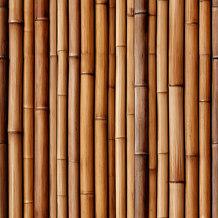 Vertically Arranged Natural Bamboo Culms in Warm Earthy Shades seamless PBR texture preview