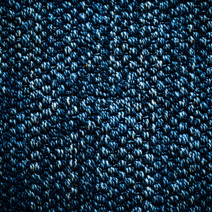 Cracked Denim Fabric with Worn Blue and White Threads seamless PBR texture preview