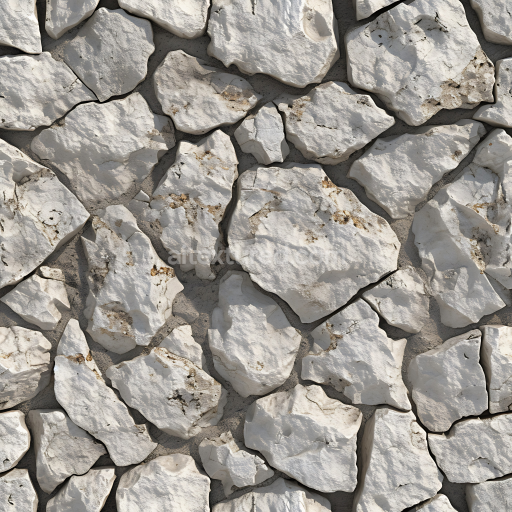 Seamless Weathered Limestone Rock Wall 3D PBR Texture with Detailed Cracks and Erosion