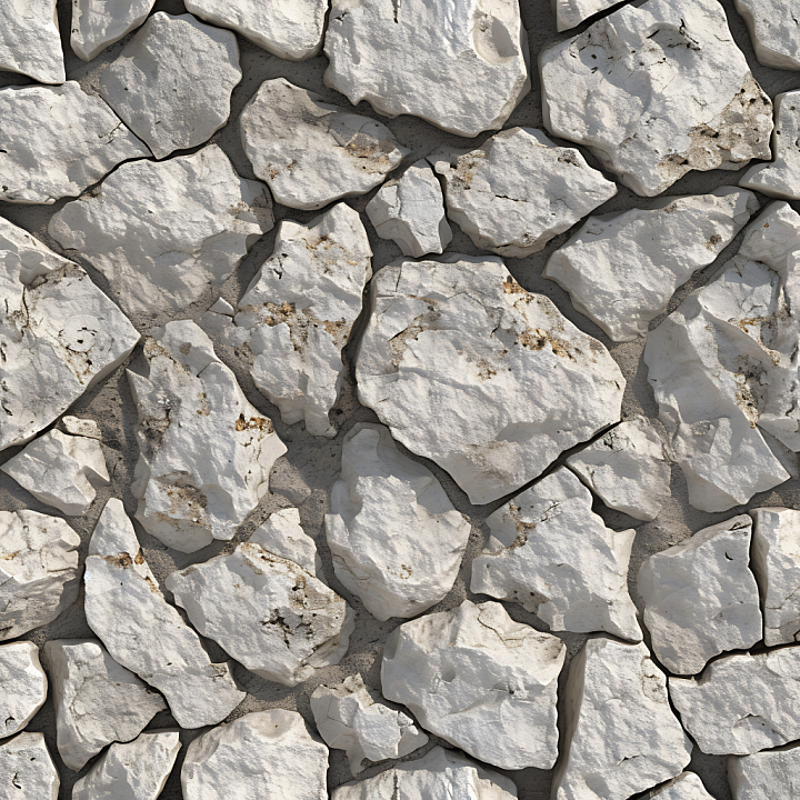 Weathered Limestone Rock Wall with Detailed Cracks and Erosion seamless PBR texture preview