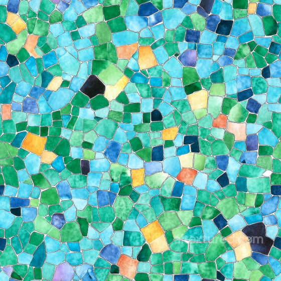 Colorful Irregular Ceramic Mosaic Tiles Seamless Texture with Matte Finish Mosaic texture preview