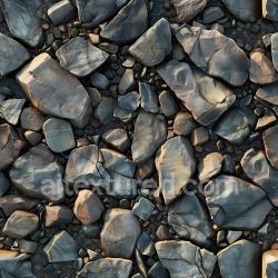 seamless Seamless 3D Slate Stone Ground PBR Texture with Weathered Smooth Rocks texture 8k free download PBR