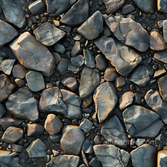 Slate Stone Ground PBR Texture with Weathered Smooth Rocks Stone texture preview