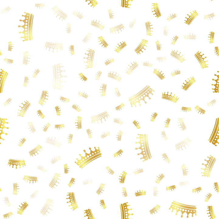with White Background and Gold Crown Pattern seamless PBR texture preview