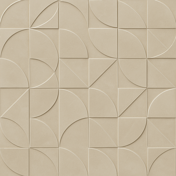 Of Polished Ceramic Tile With Embossed Geometric Pattern seamless PBR texture preview