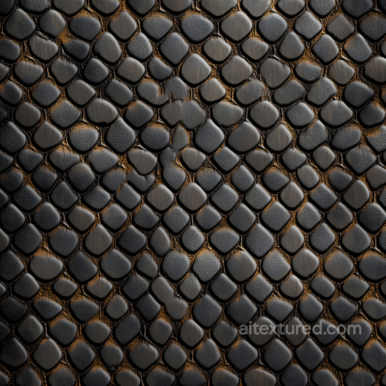 Reptilian Skin Texture Featuring Detailed Embossed Black Scales And Micro Bumps Skin texture preview