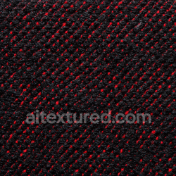 seamless Seamless 3D Felt PBR Texture Featuring Dense Black Base with Scattered Red Fibers texture 8k free download PBR