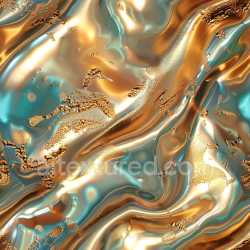 seamless Seamless 3D PBR Glossy Texture Featuring Fluid Turquoise and Gold Swirls with Micro-Details texture 8k free download PBR