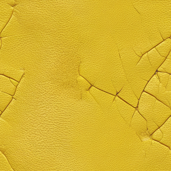 Yellow Cracked Leather with Fine Grain Detail and Weathered Surface seamless PBR texture preview