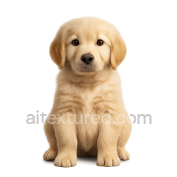 seamless golden retriever puppy cutout texture 8k free download PBR
