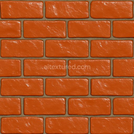 Shiny Clay Brick Texture Seamless 1024X1024