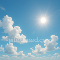 seamless Seamless 8k PBR 3d texture of tropical sky with cumulus clouds and bright sun flare texture 8k free download PBR