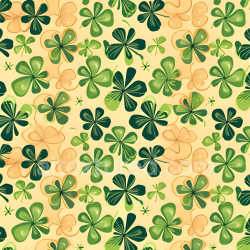 seamless Seamless 3D PBR Texture of Stylized Shamrock Pattern in Soft Green and Beige texture 8k free download PBR
