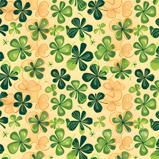St Patrick Digital Paper Bundle Texture of Stylized Shamrock Pattern in Soft Green and Be… seamless St patrick digital paper bundle PBR texture