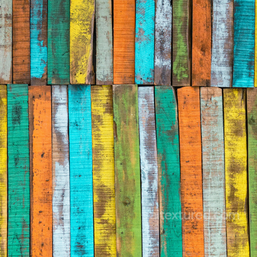 Colorful Vintage Painted Wood Texture with Weathered Look seamless Wood PBR texture