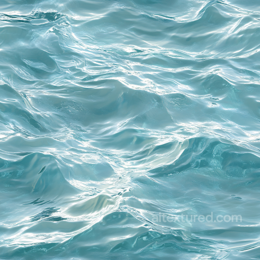 Water PBR Texture Featuring Realistic Shimmering Ocean Surface Waves seamless Water PBR texture