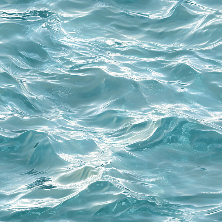 Water Featuring Realistic Shimmering Ocean Surface Waves seamless PBR texture preview
