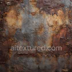 seamless Seamless 3D Rusted Metal Cracked and Corroded PBR Texture in Warm Rust and Gray Tones texture 8k free download PBR