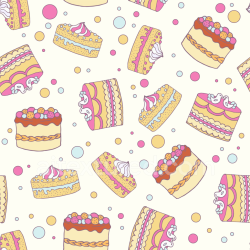 seamless Seamless 3D PBR birthday cake pattern texture with pastel colors texture 8k free download PBR