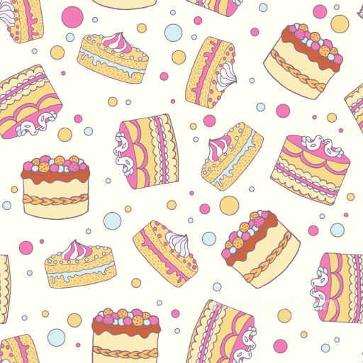 Birthday Cake Pattern Texture With Pastel Colors seamless Birthday PBR texture