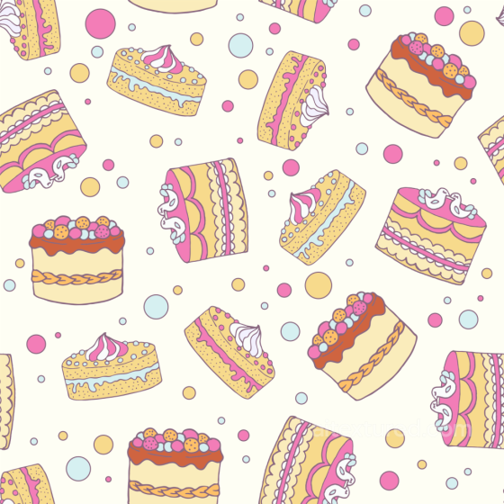 Birthday Cake Pattern Texture With Pastel Colors Birthday texture preview