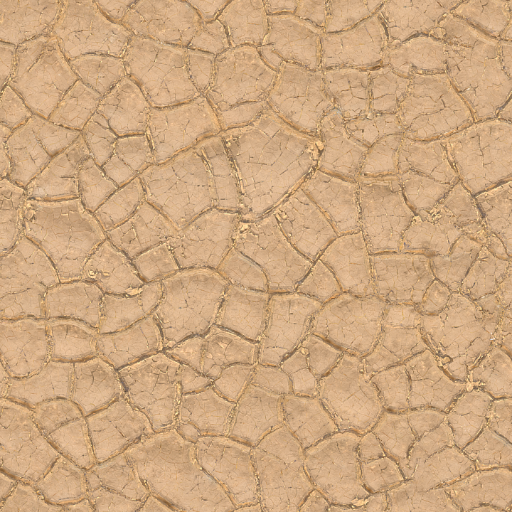 Mud Cracked Dry - Dry Mud Mud Sand Uneven seamless PBR texture preview