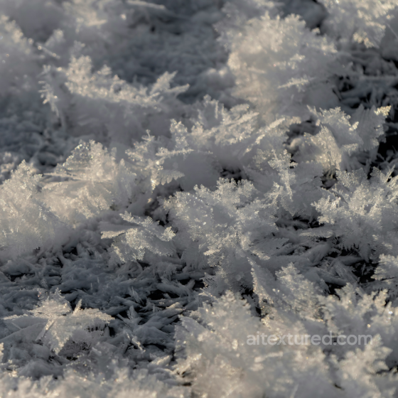 Detailed Snow Crystal Texture PBR - 4K Resolution Ground surface texture preview