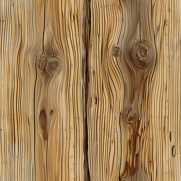 Pine Wood Planks with Distinctive Knots and Grain seamless PBR texture preview