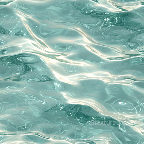 Water PBR Texture with Turquoise Shimmer and Smooth Flowing Ripples Water texture preview