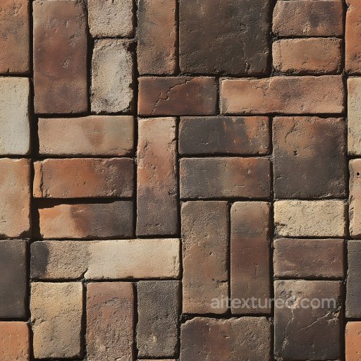 Cracked Brick Wall PBR Texture with Weathered Earthy Tones seamless Brick PBR texture