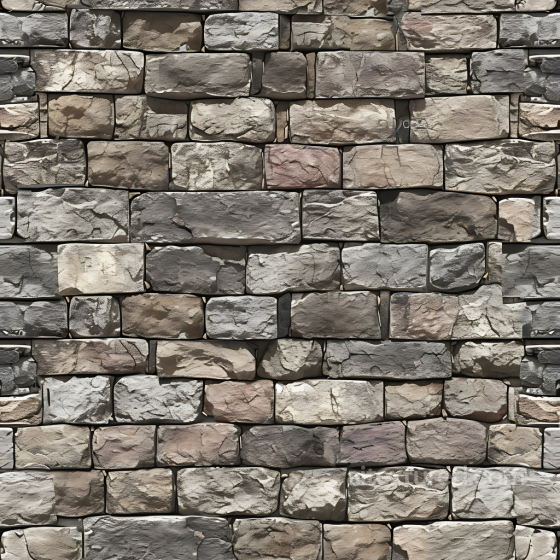 Weathered Stone Wall Seamless Texture with Rough Blocks Stone texture preview