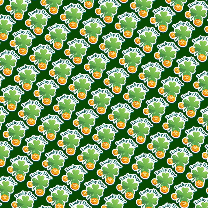Featuring Lucky Day Shamrocks and Gold Coins seamless PBR texture preview