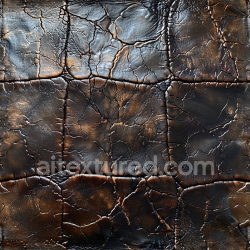 seamless Seamless 3D PBR Texture of Distressed Cracked Vintage Leather in Dark Brown texture 8k free download PBR