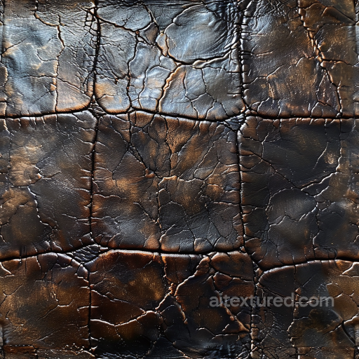 Distressed Cracked Vintage Leather in Dark Brown Seamless Texture seamless Leather PBR texture
