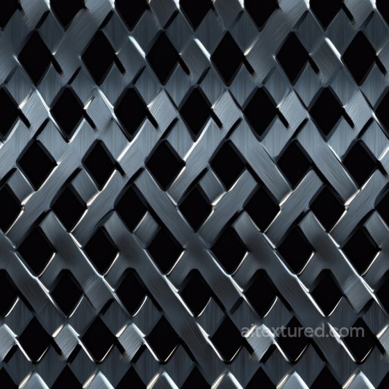 Brushed Steel Lattice Metal PBR Texture with Rhombus Pattern Metal texture preview