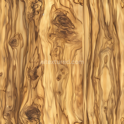 Seamless 3D Pine Wood Planks PBR Texture with Knots and Grain Details