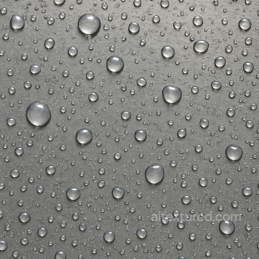 Water Bead Highlights On Metal Surface seamless Drops on the surface PBR texture